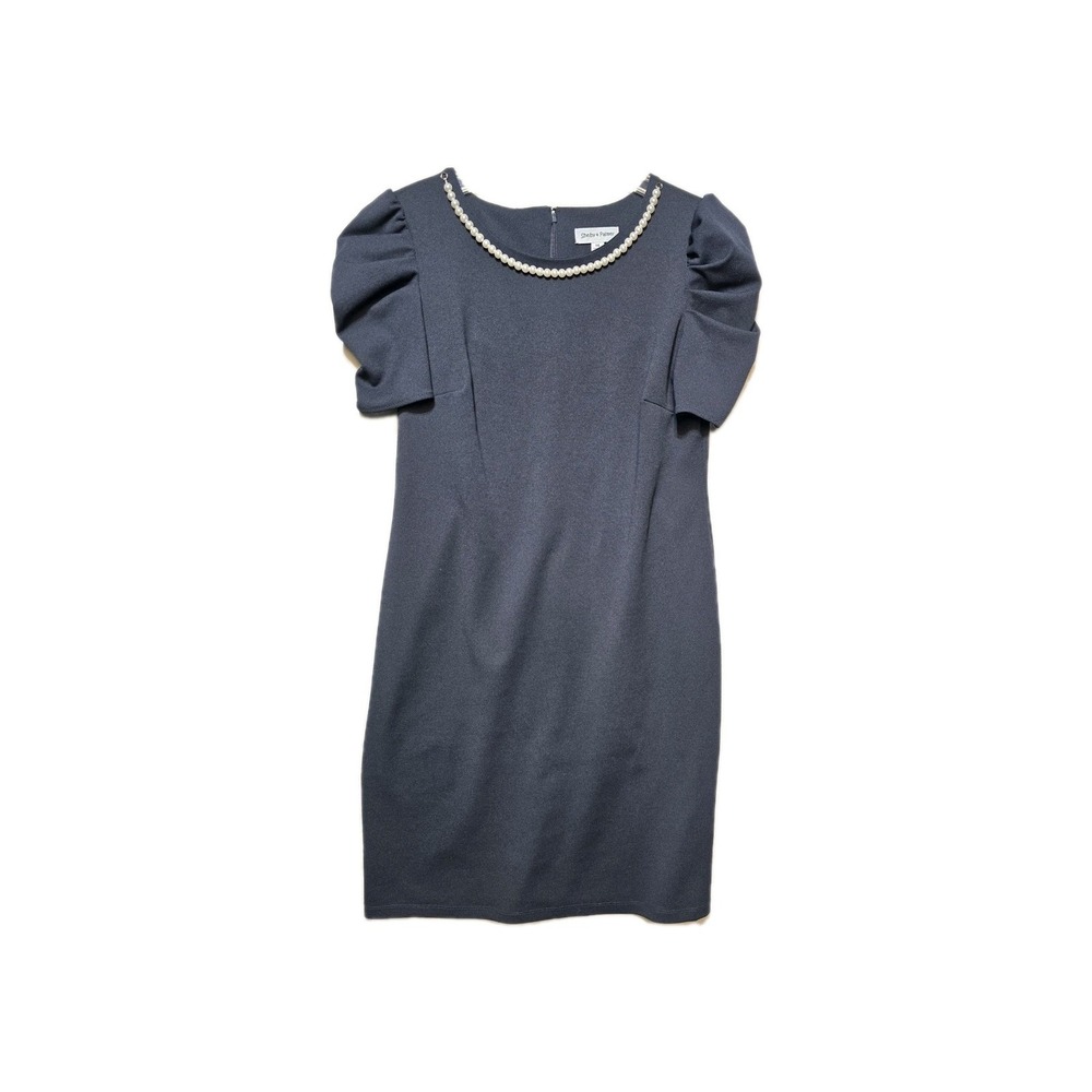 shelby and palmer dress Pencil 14 Navy Blue Beads